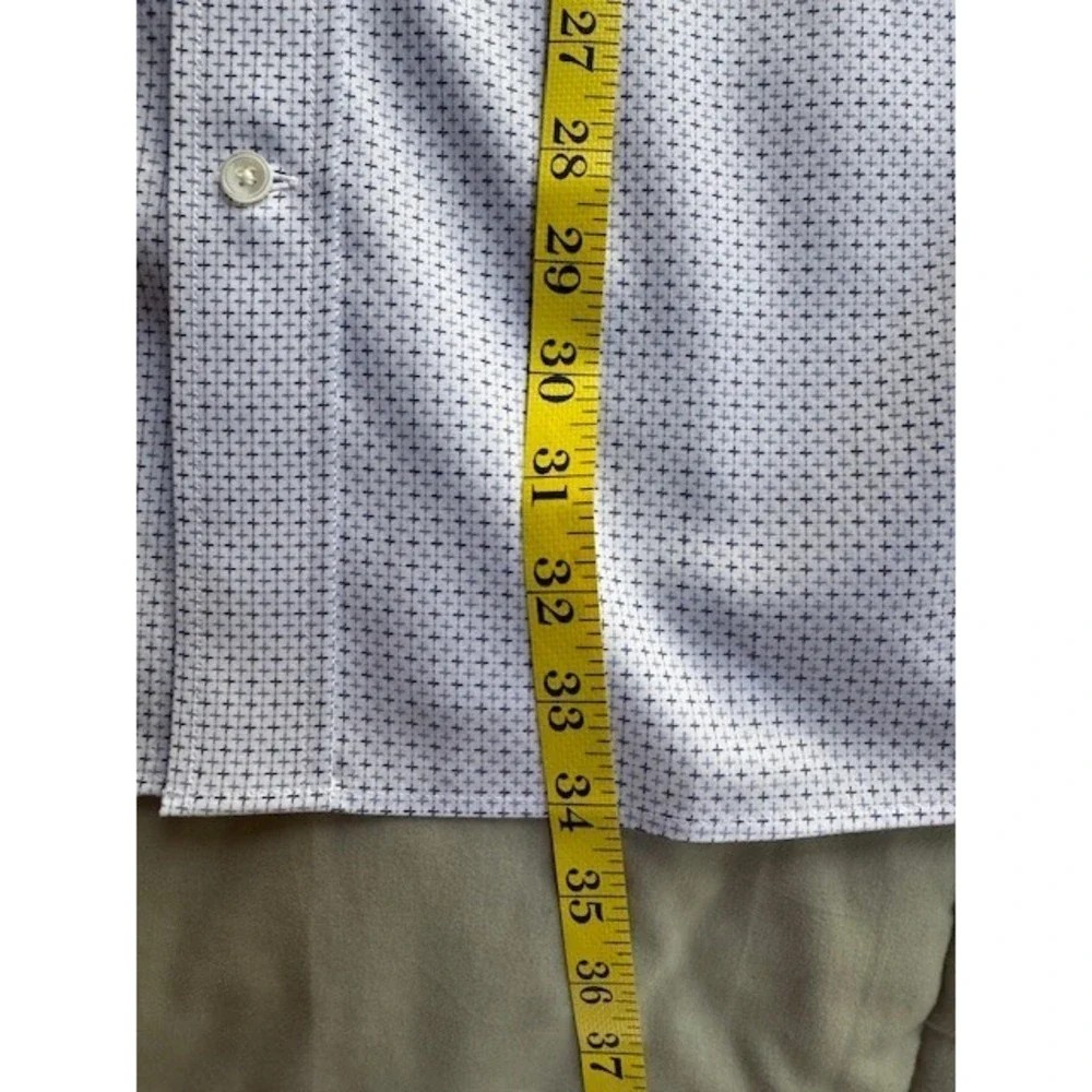BANANA REPUBLIC Mens XL Wrinkle Resistant Standard Ft Cross Star Dot Dress Shirt